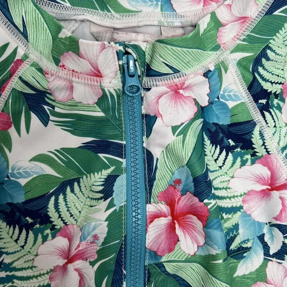 Tommy‎ Bahama Toddler 12 Months Swim Suit Girls One Piece Rash Guard Sun Protect
